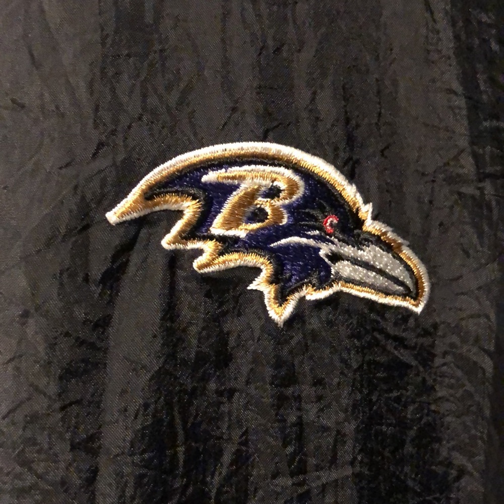Vintage 80s Logo Athletic Baltimore Ravens Performance Pullover Football Jacket - Picture 2 of 7